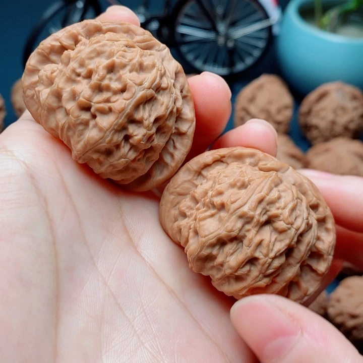 把件文玩核桃白狮子44全品