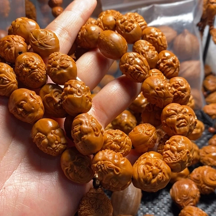 橄榄核吊坠时***贵橄榄108罗汉