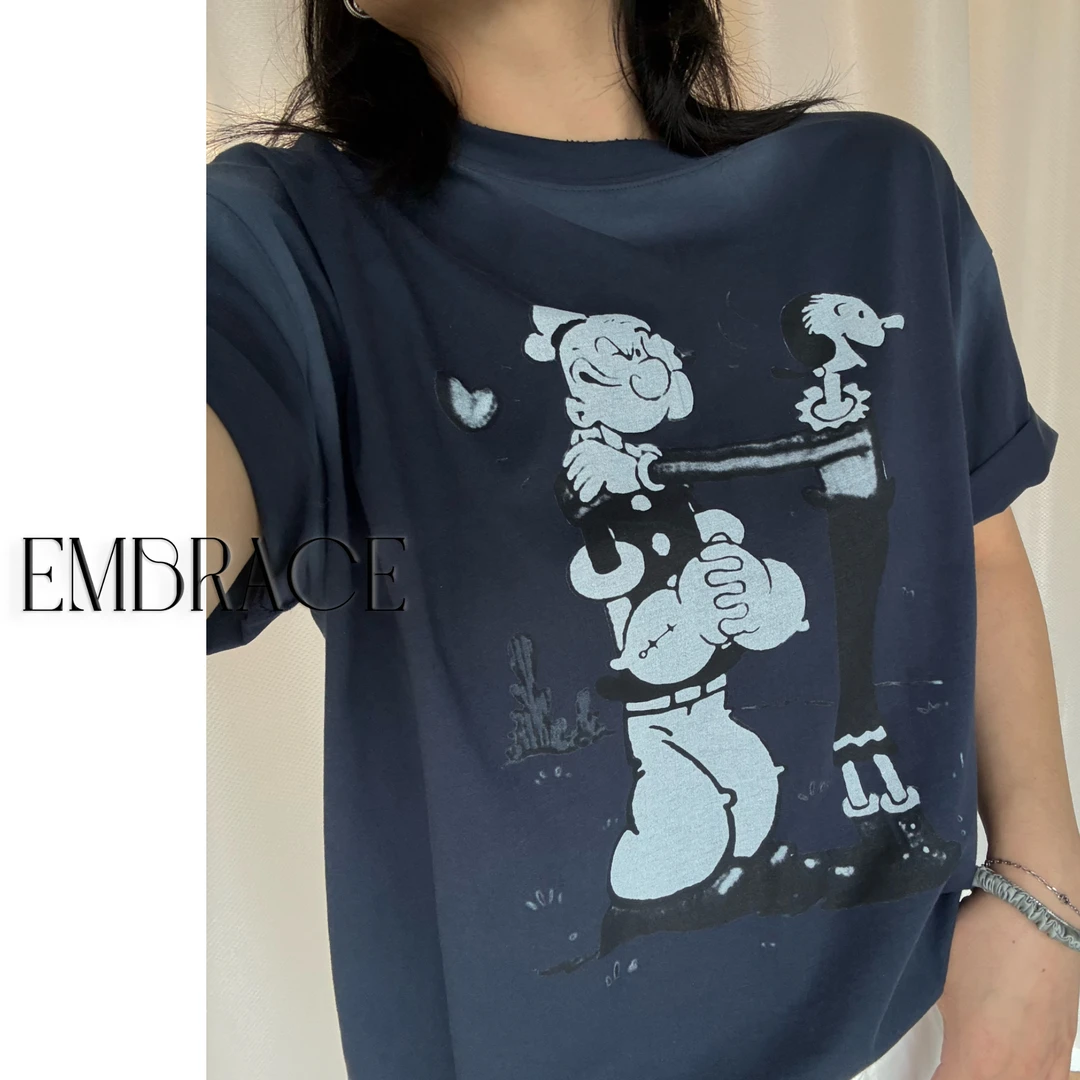 EMB|春夏Sss新款韩系东大门可爱印花大力水手宽松短袖T恤