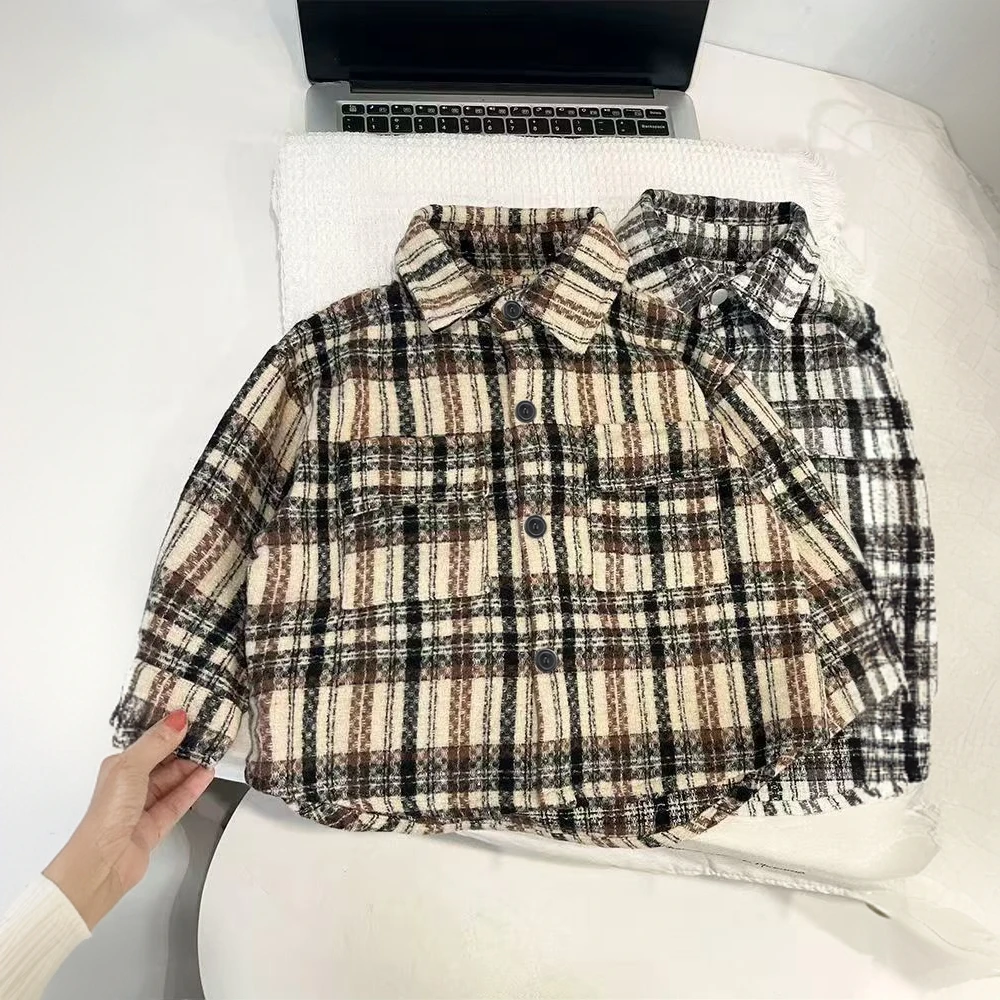 儿童童装格子衬衫休闲新款宝宝帅气韩版开衫薄款格纹时尚