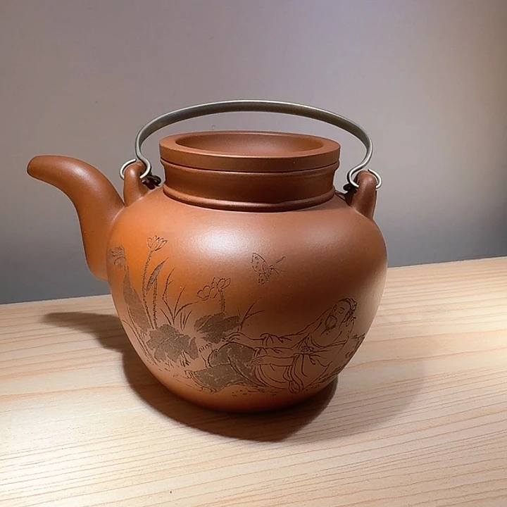 紫砂茶壶明*宜兴原矿手工紫砂壶