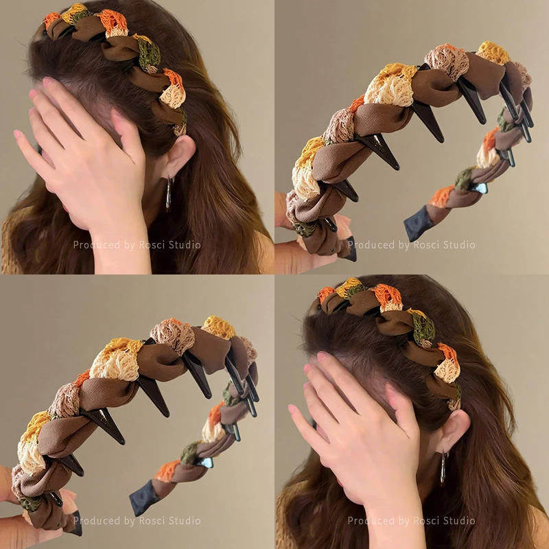 甜美百搭齿梳防滑发箍女日常外戴高颅顶发卡头箍发饰2025秋冬新款