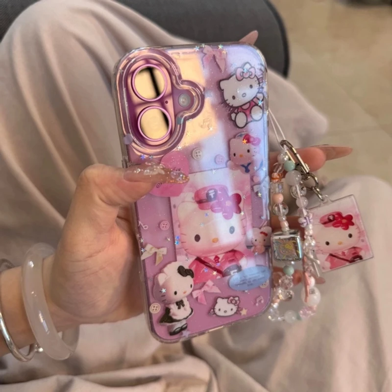 韩系ins透明kitty证件照苹果新16pro/16/15Pro/14/13女手机壳双层