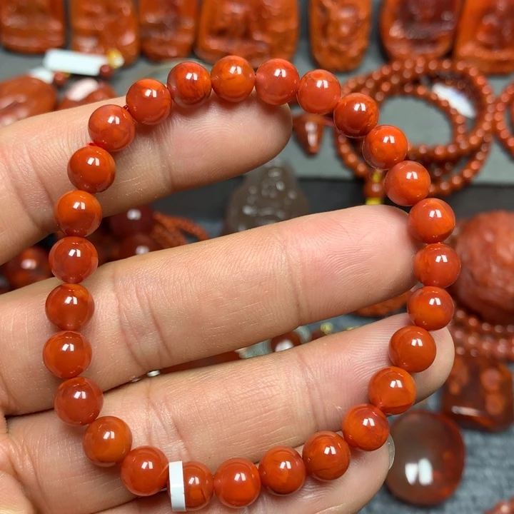 南红玛瑙手串未镶嵌7+’mm