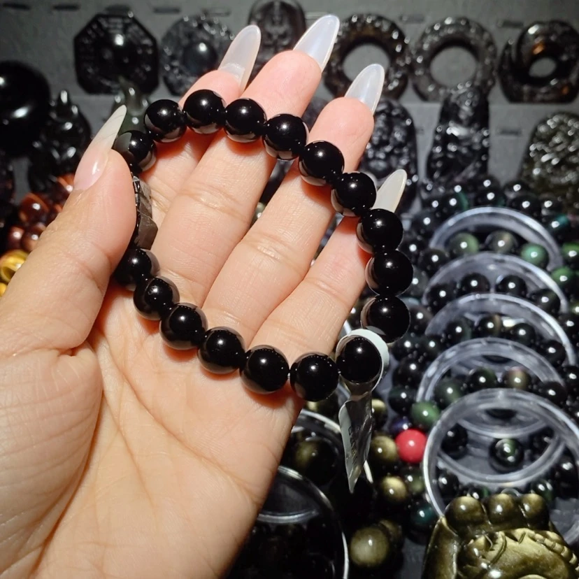 【闪购商品】黑曜岩手链未镶嵌流***.