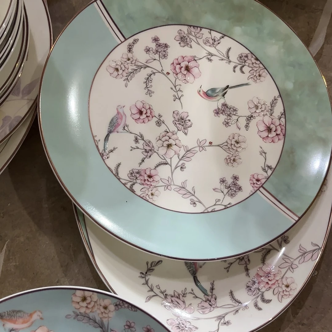 瓷片鱼盘大盘各一个微瑕