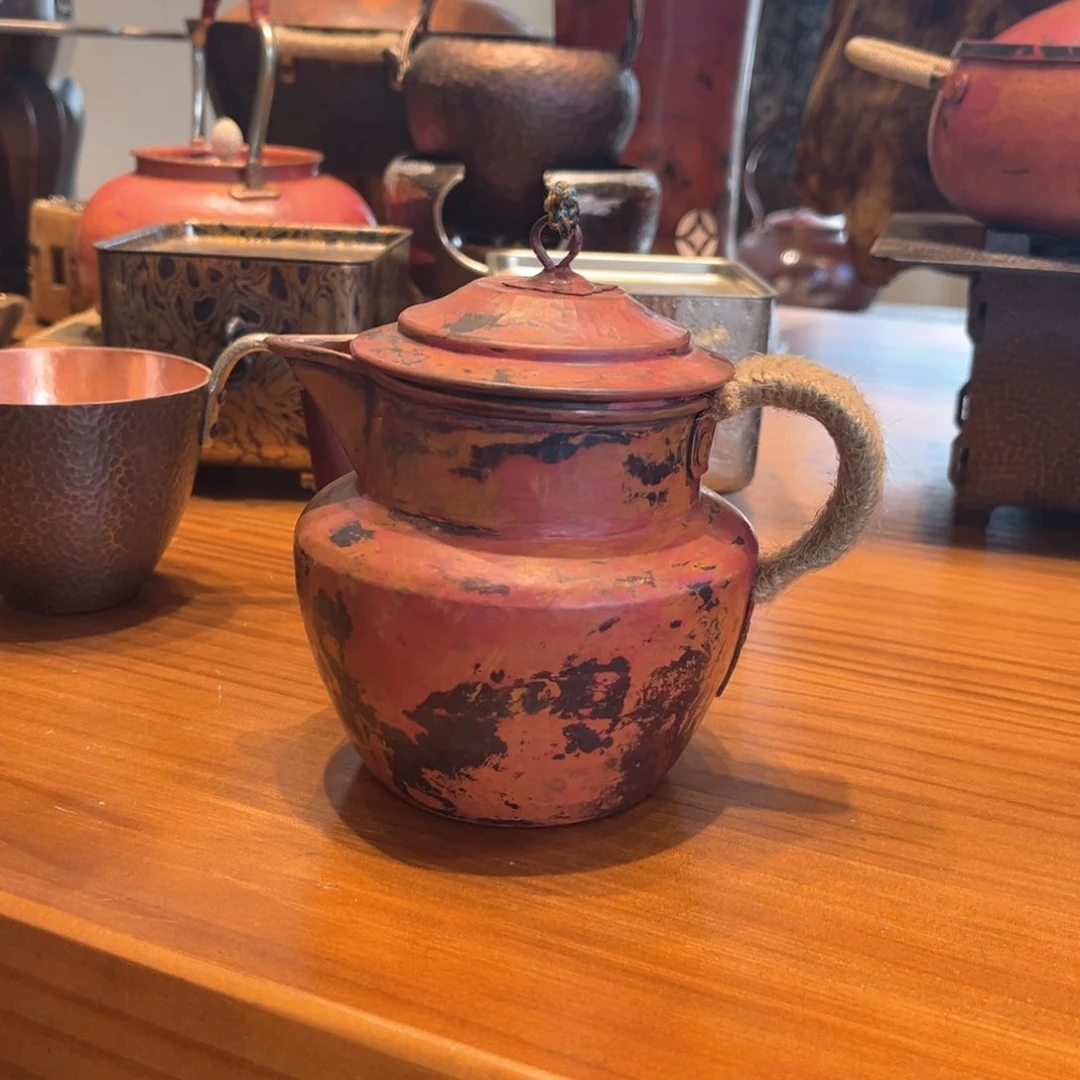 淬火色带盖煮茶罐