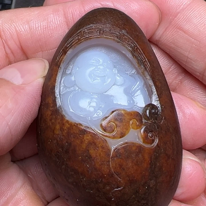 用***5和田玉未镶嵌挂件