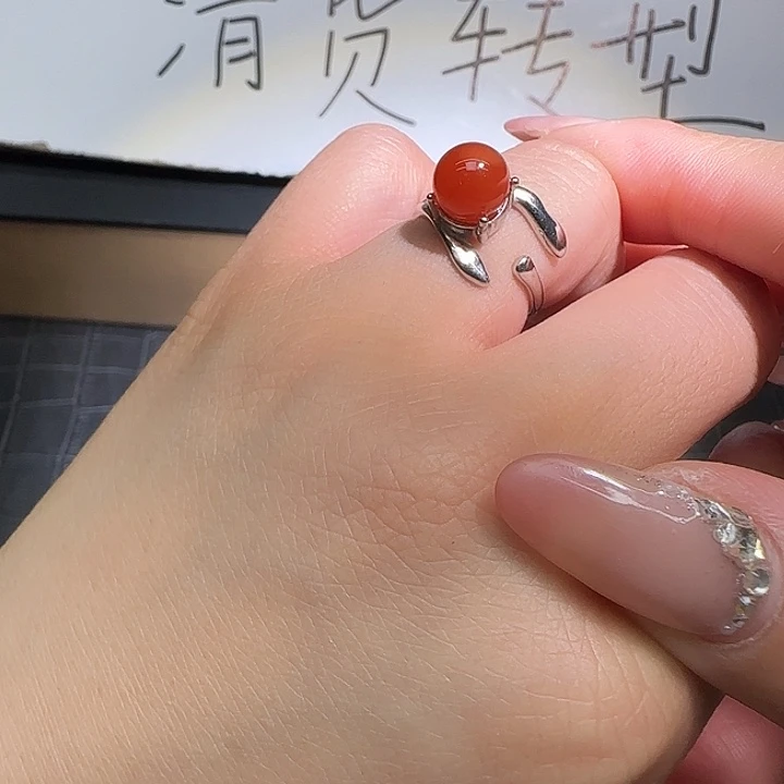 水晶戒指银S925镶嵌