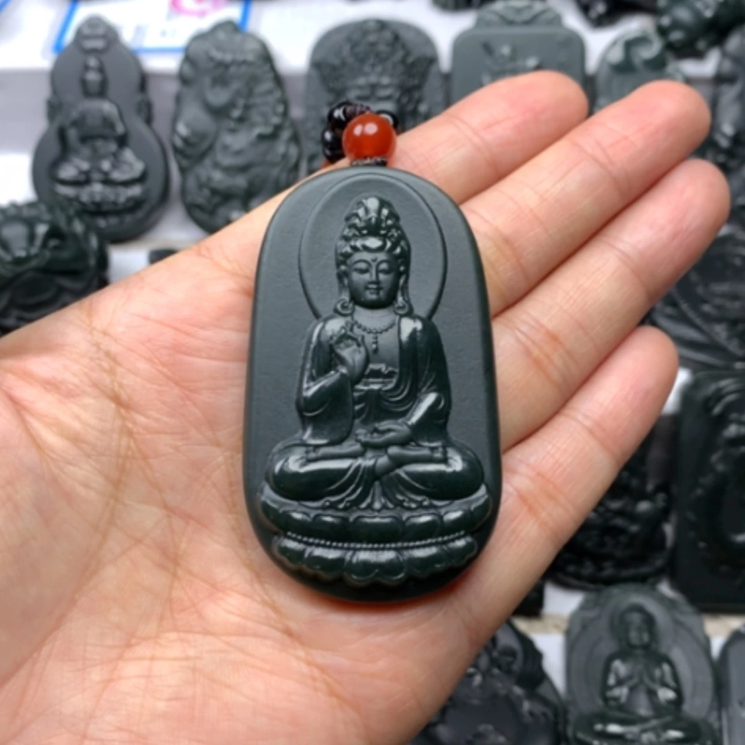 【闪购商品】颈饰未镶嵌和田玉双面雕刻