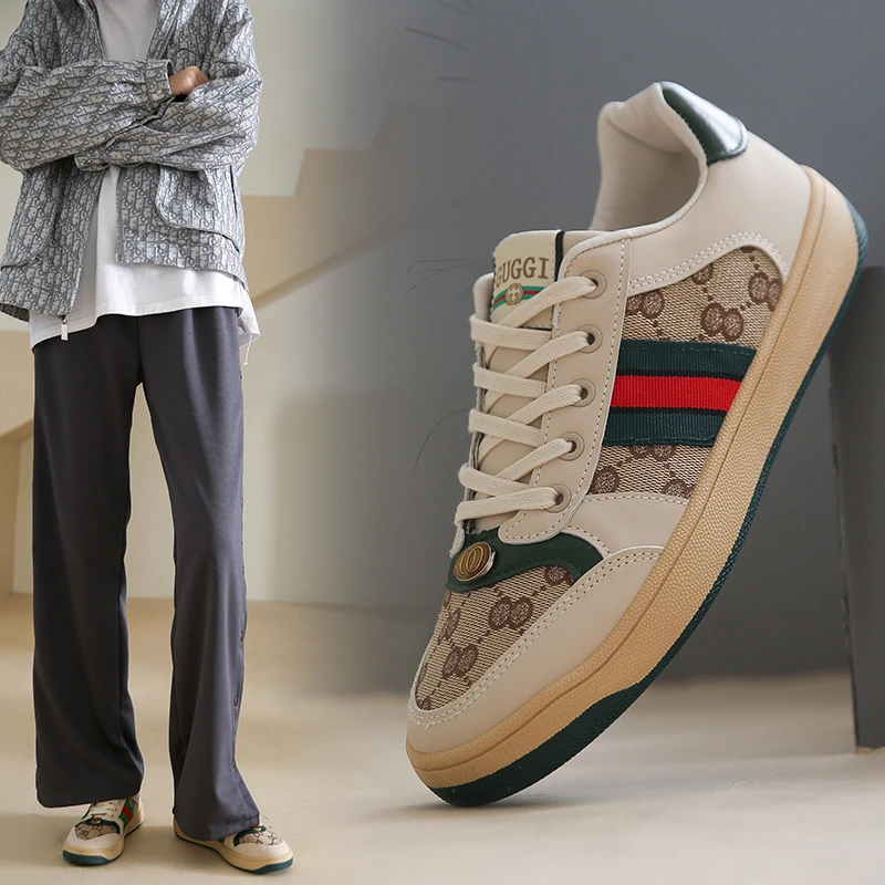 四季穿搭脏脏鞋男式系带圆头休闲板鞋时尚潮流低帮男女同款情侣鞋