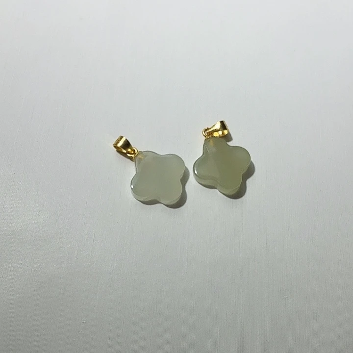 和田玉银S925镀金镶嵌颈饰