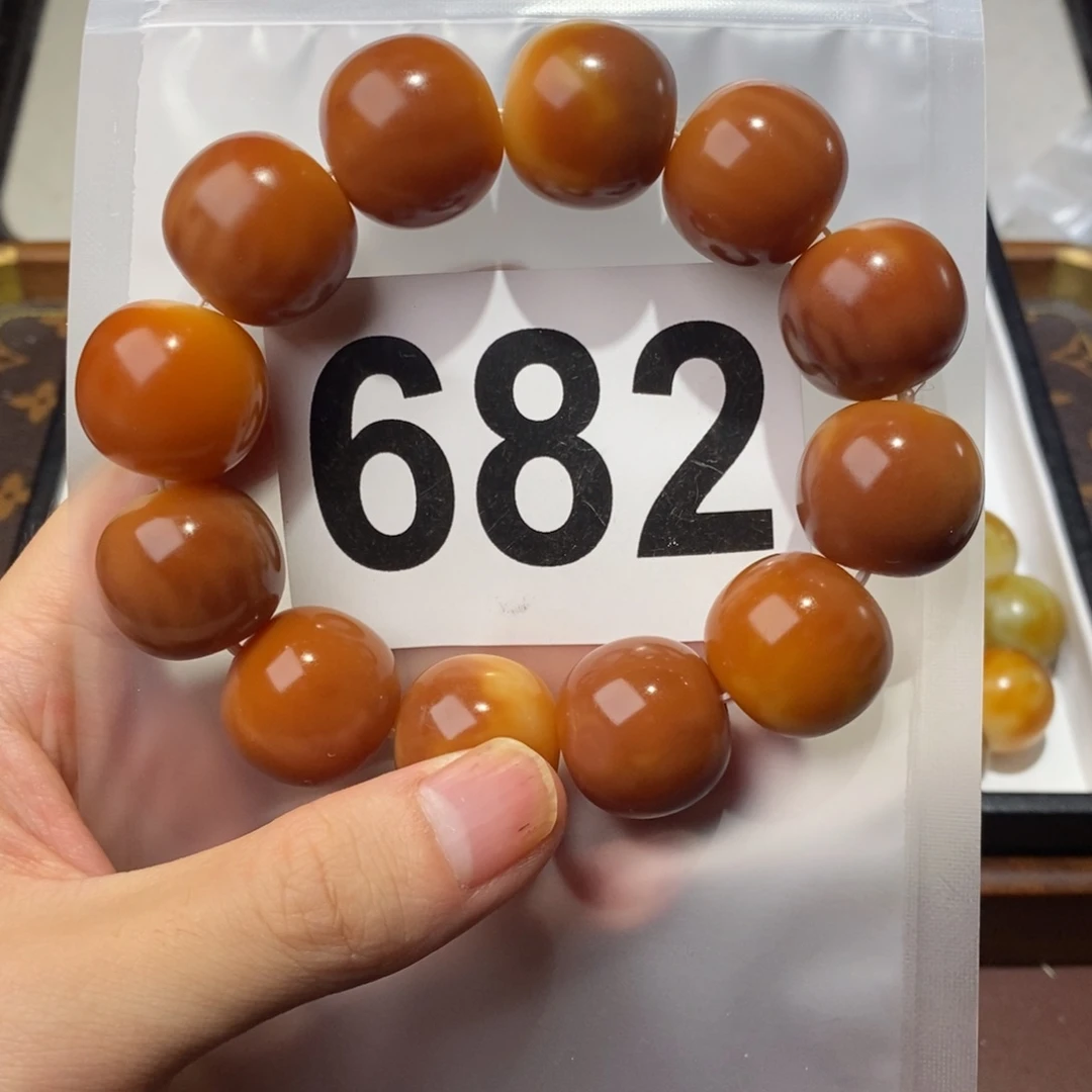 白玉菩提手串玛**卡682号高货干磨