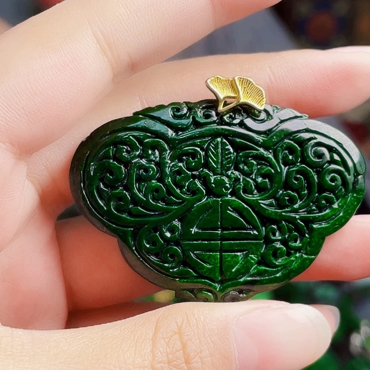 翡翠银S925镶嵌颈饰