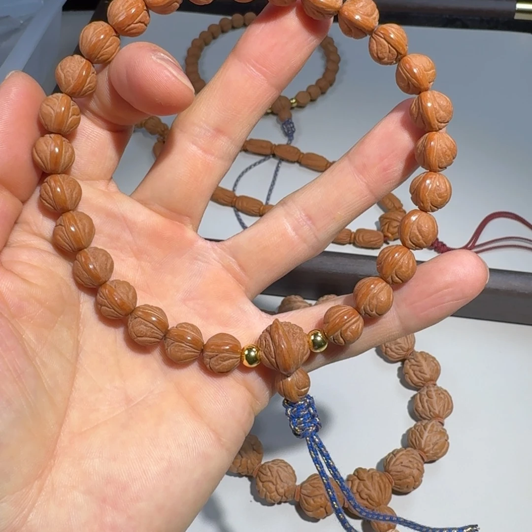 桃核手串玉龙脊手持