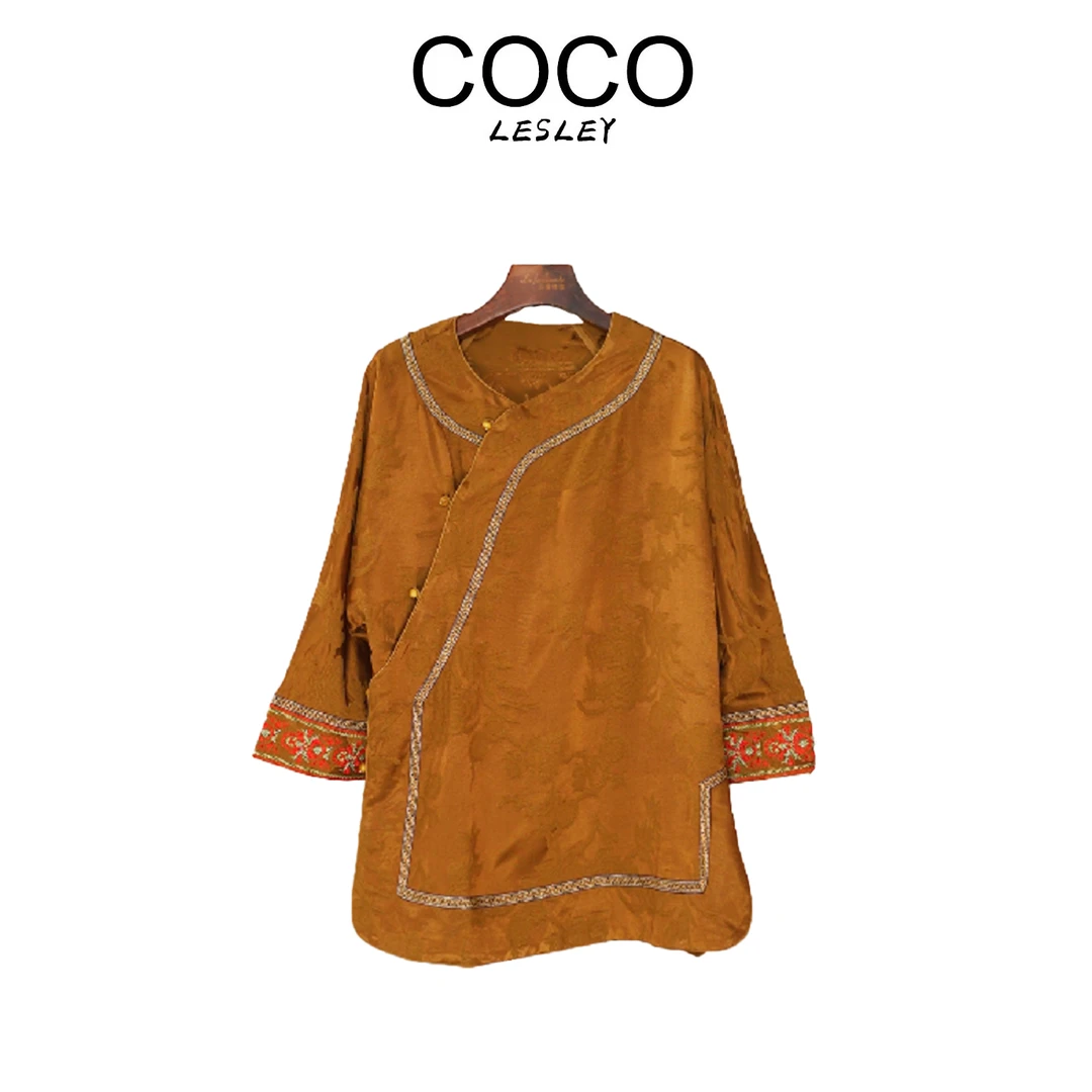 【COCO LESELY】桑蚕丝  气质显瘦时尚上衣 ———乌木
