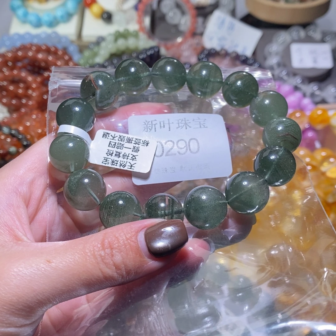 嘻***不水晶未镶嵌手链绿幽灵