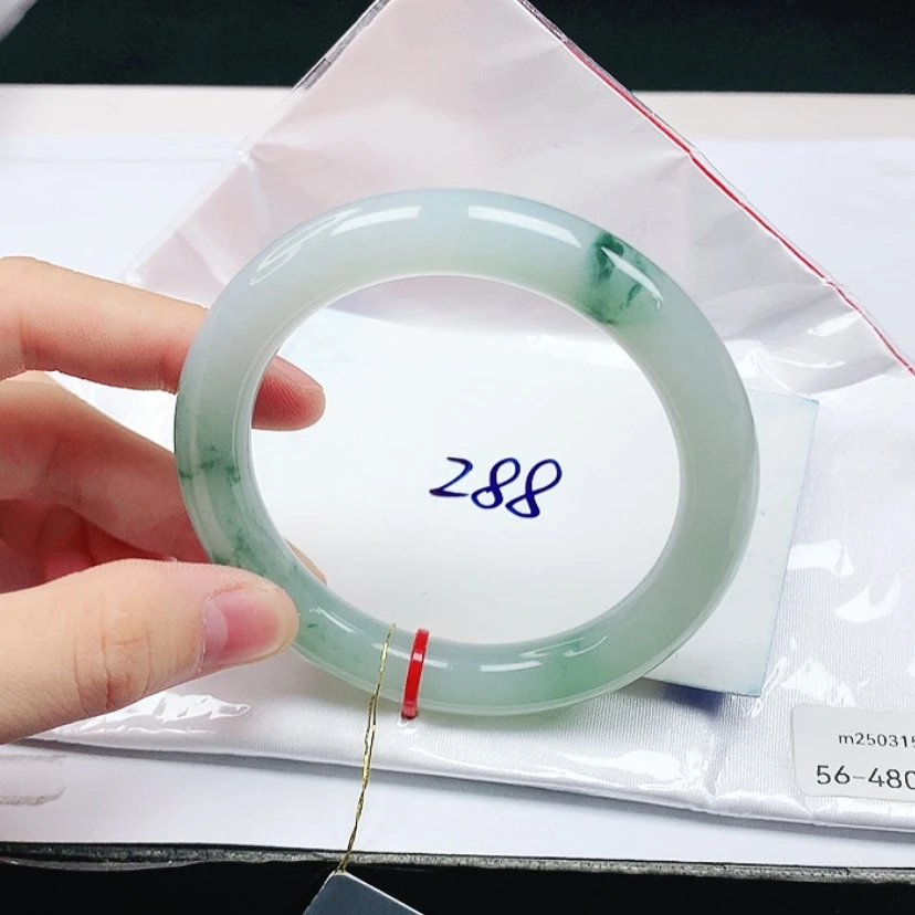 【闪购商品】翡翠手镯（圆镯）未镶嵌缅甸天然a货手镯56