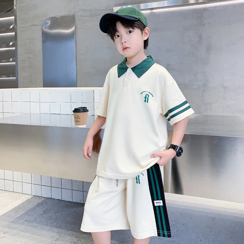 套头2025新款韩版男童夏季帅气套装运动休闲中大童夏款夏装时尚潮