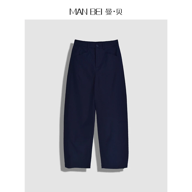 【MAN·BEI】2025高腰深裆显高显瘦女士气球休闲裤8571674双色