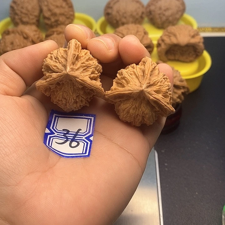 文玩核桃把件盘山三棱