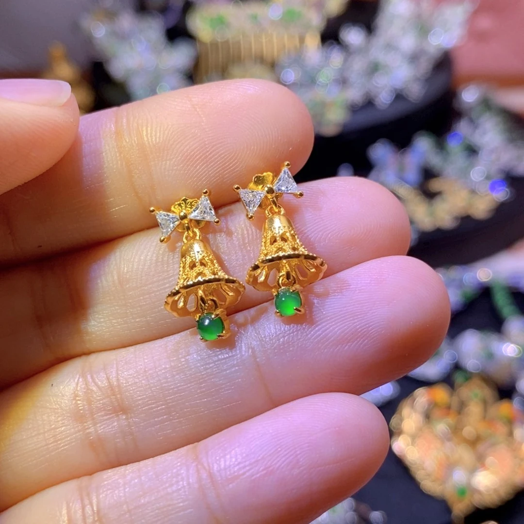 翡翠银S925镶嵌项圈天然翡翠