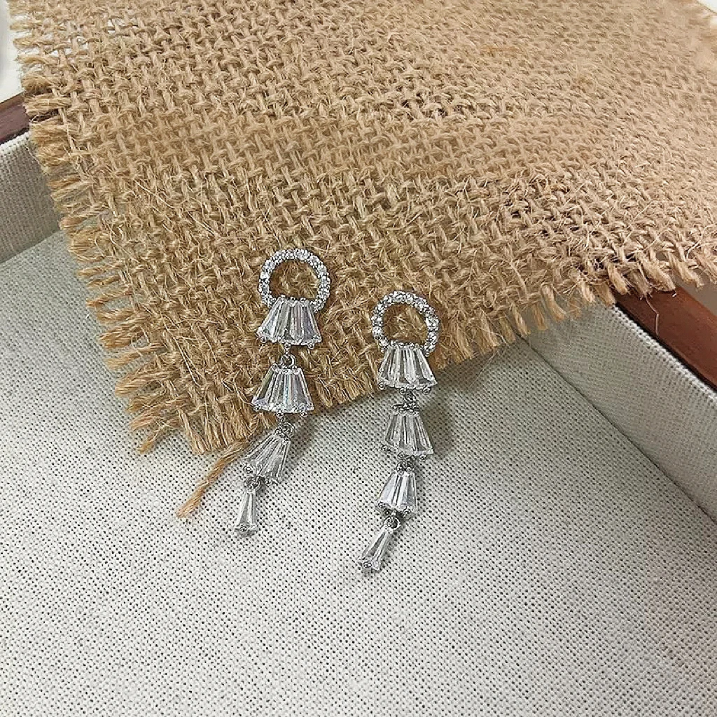 合金耳饰 仙女耳环气质轻奢长款流苏耳饰名媛风法式赫本风百搭94