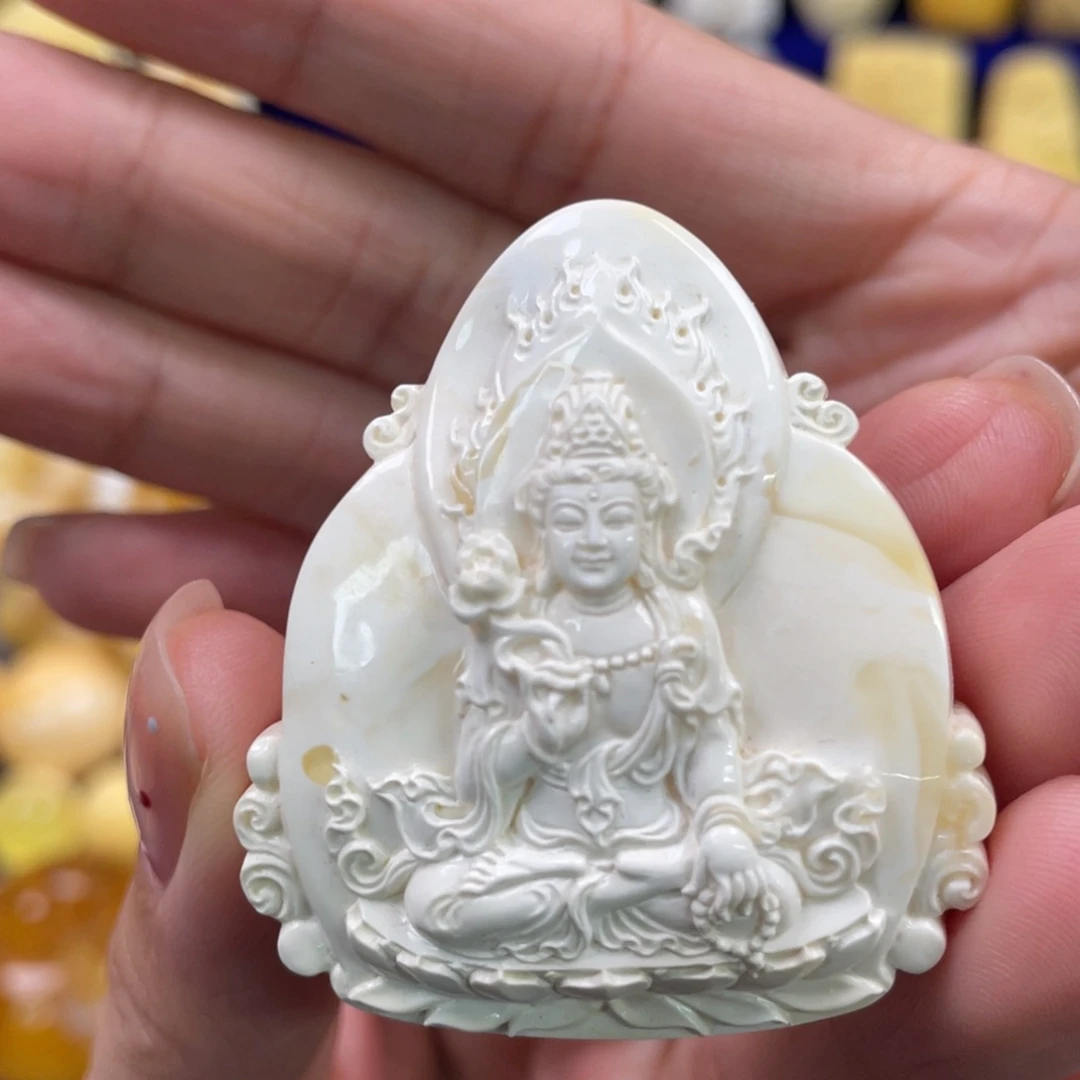 裸石蜜蜡未镶嵌琥珀蜜蜡雕刻件