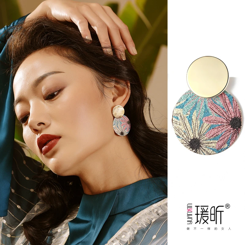 铜合金耳饰 莫兰迪色耳夹无耳洞女简约耳钉耳环气质设计耳饰小众