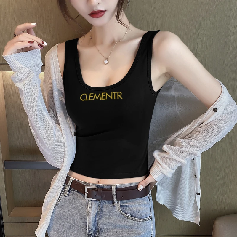 小吊带背心女夏外穿短款打底黑色2025年新款洋气内搭网红美背上衣