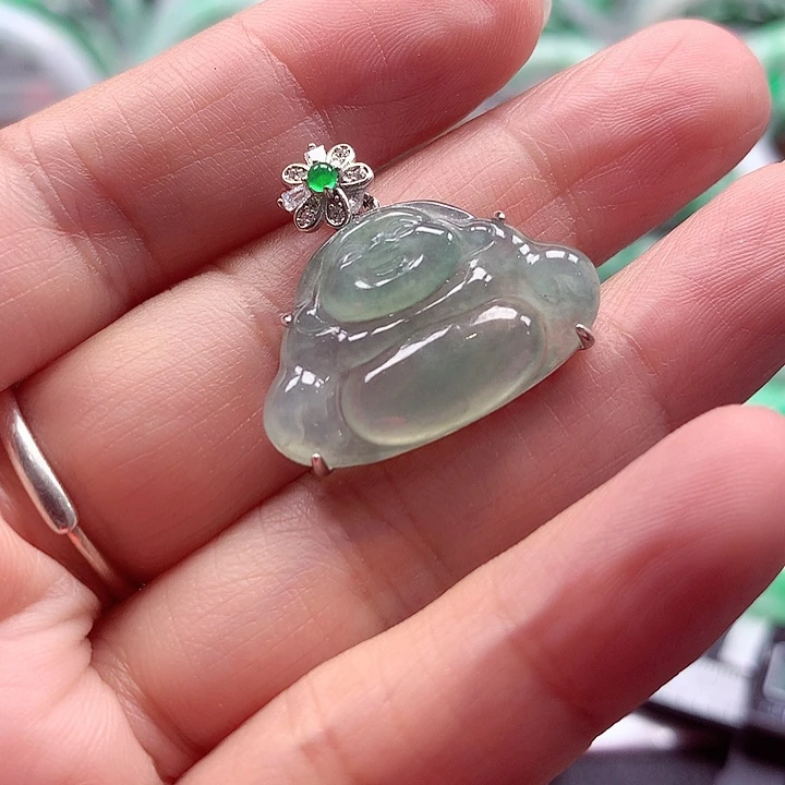 颈饰银S925镶嵌翡翠翡翠