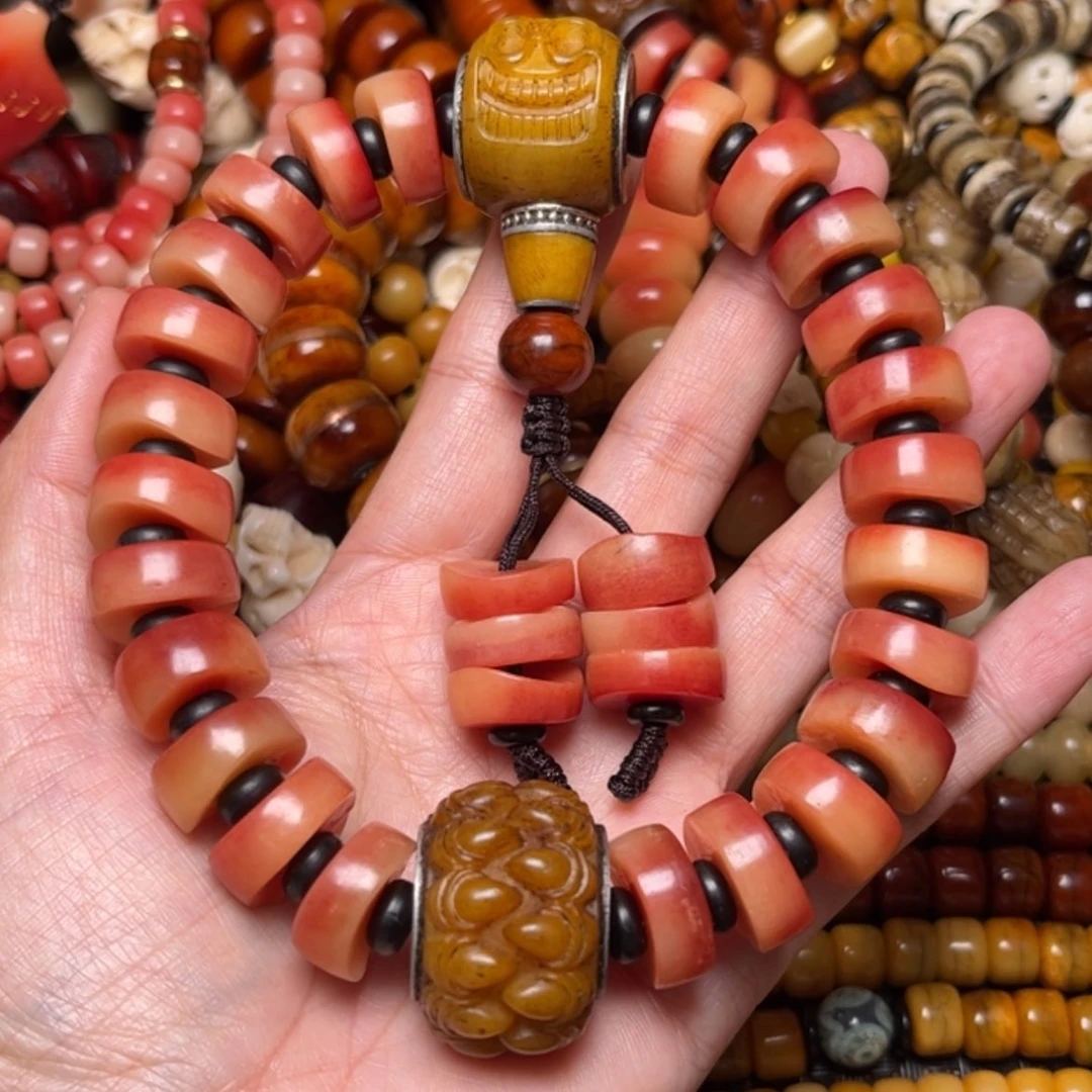 【闪购商品】驼骨手串/手链驼骨原色不规则切16×24颗弟子珠手持
