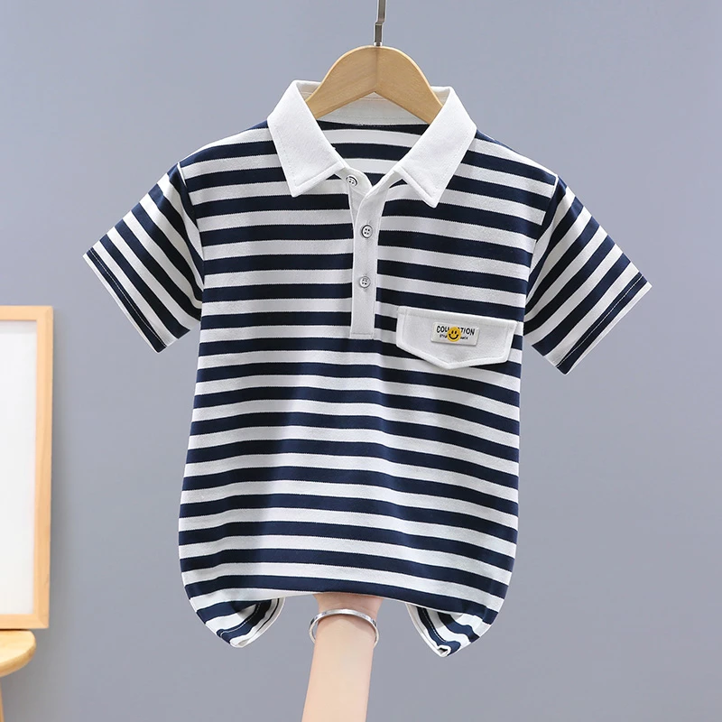 男童短袖POLO衫2025夏季儿童新款休闲汗衫中大童夏装男孩洋气T恤