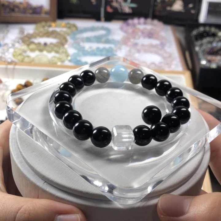 水晶手链未镶嵌黑曜
