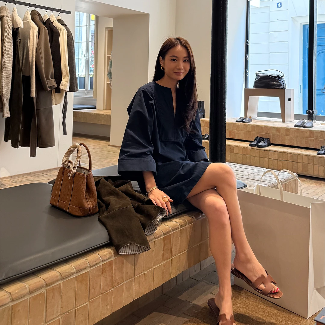 KEEP KAPU靠谱【都市老钱】私服款~荃棉细斜纹深V连衣裙KP250829