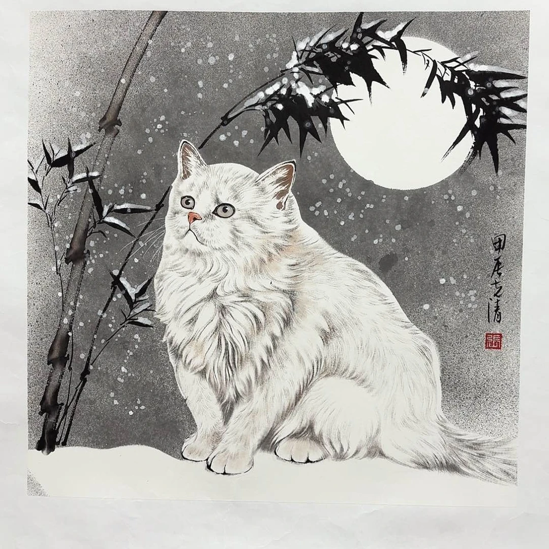 国画亲笔手绘放心去藏
