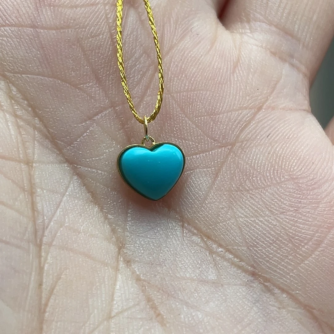 绿松石18K金镶嵌颈饰