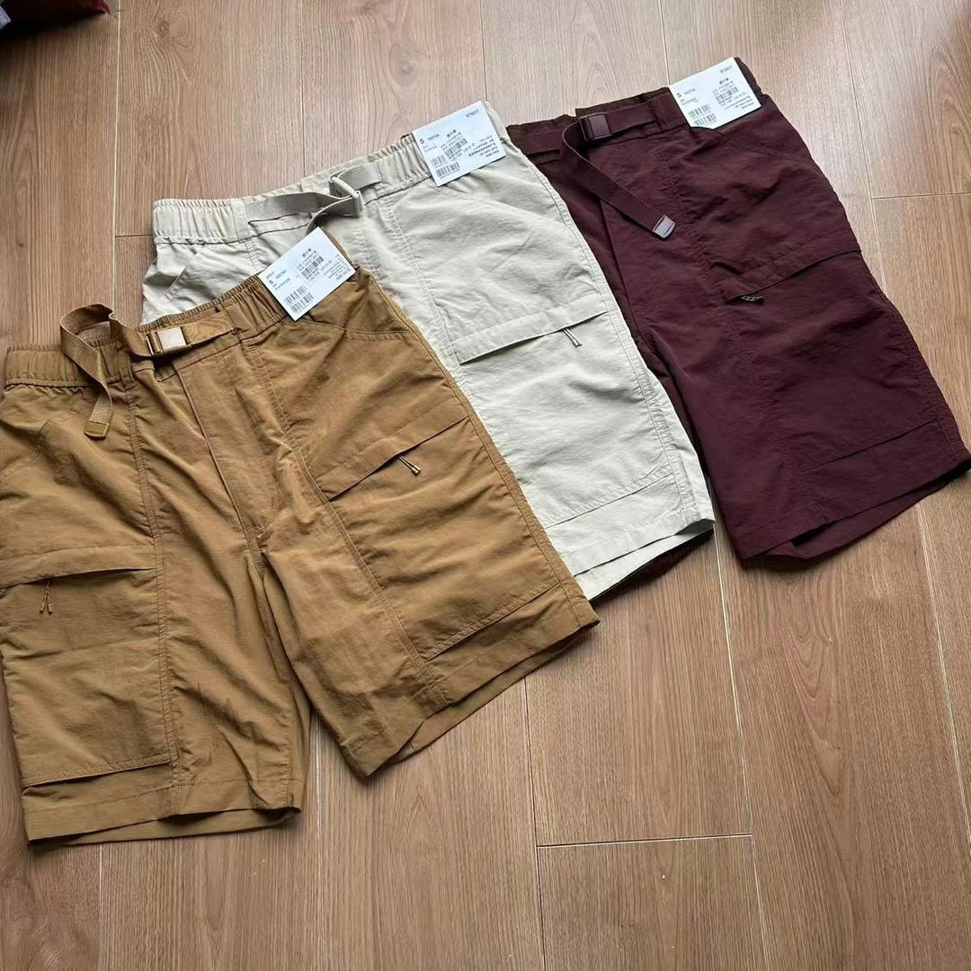 松紧腰搭扣多口袋日韩潮流工装短裤