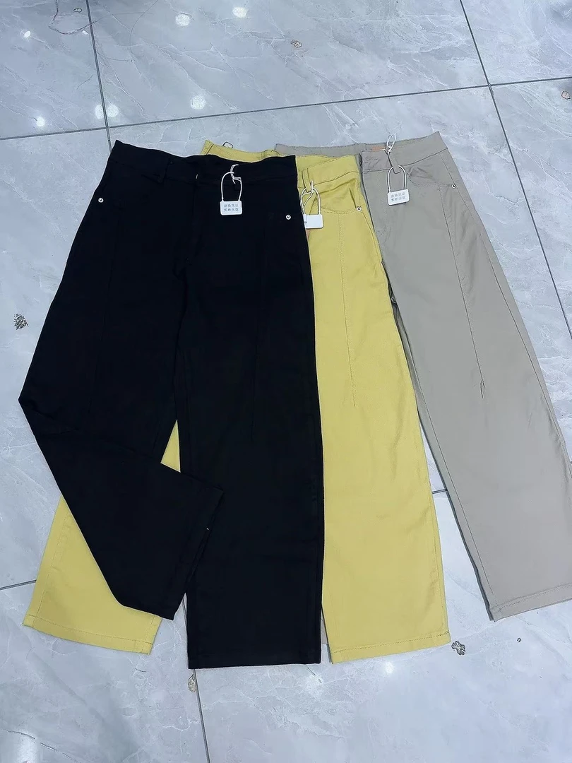 8858夏季新品复古潮流休闲简约百搭直筒休闲裤女