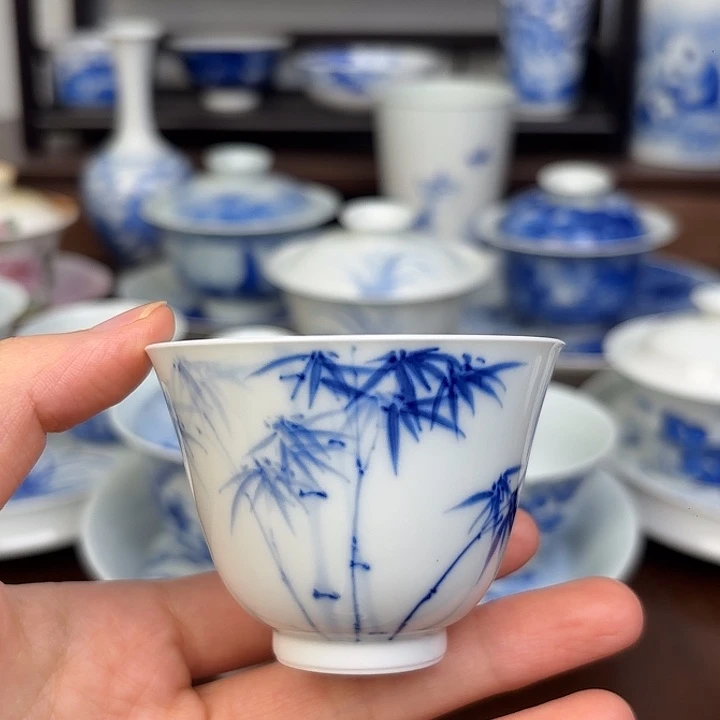 杯子手工手绘竹子杯子