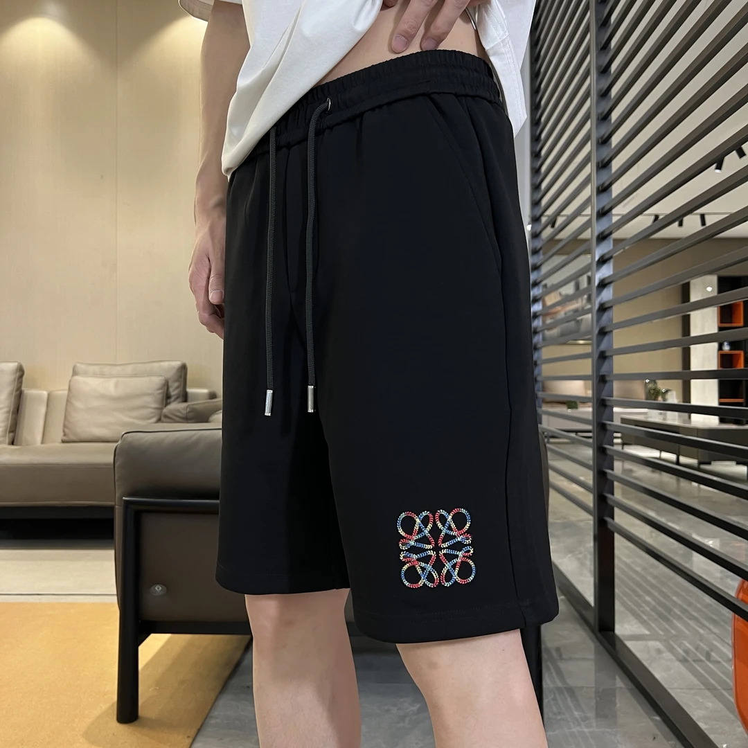 常规夏季中腰刺绣透气直筒裤短裤基础大众休闲裤