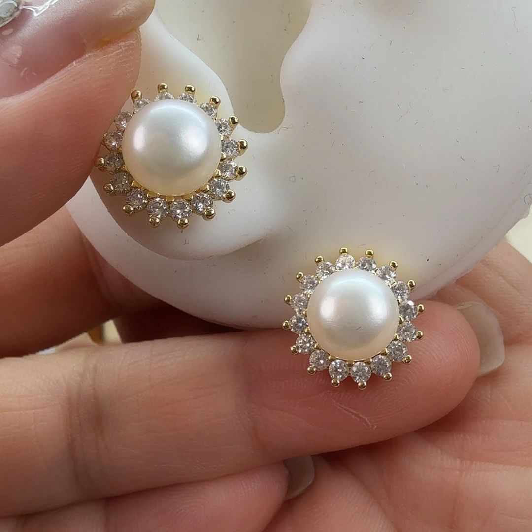 未镶嵌耳饰淡水珍珠