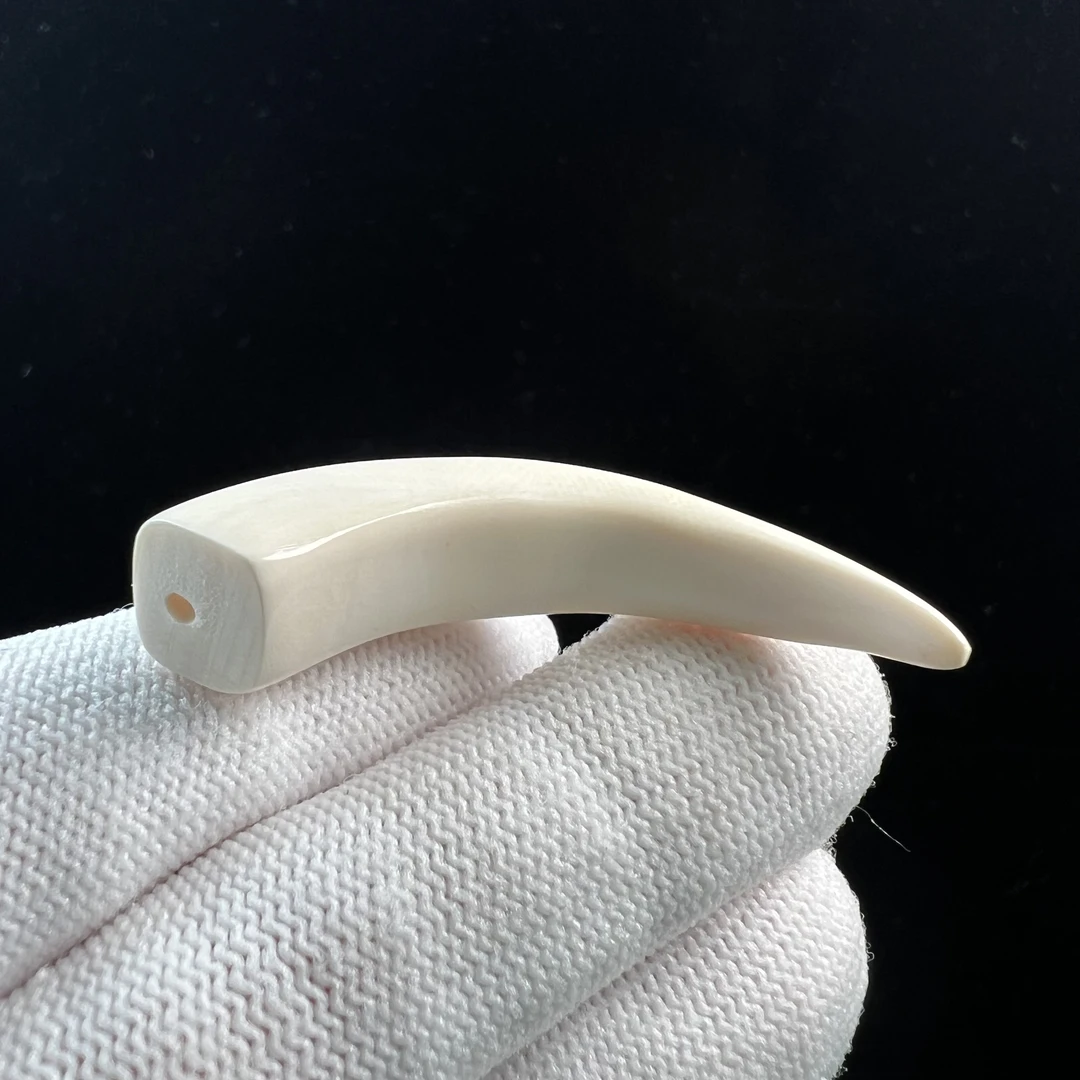 D4097天然猛犸牙 牙尖 45mm支持鉴定 假一罚四