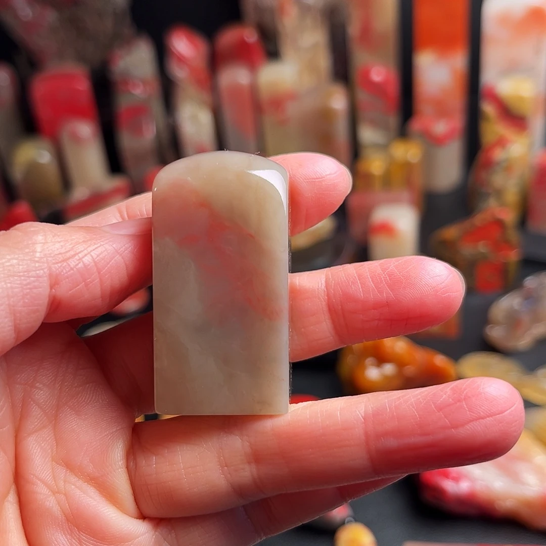 印石巴林石鸡血石方章