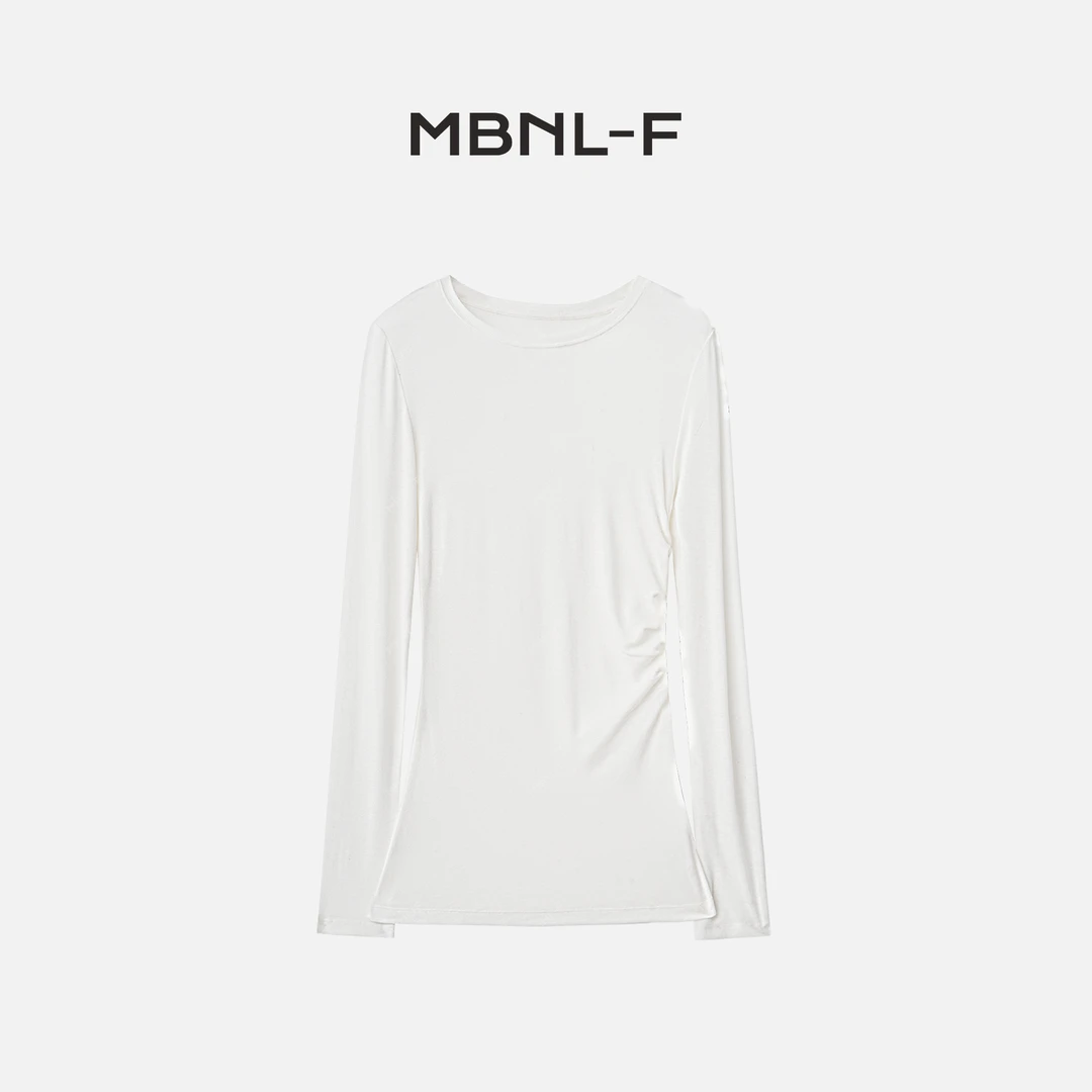 MBNL-F "腰线打底" 设计感高密云感纯色T恤 秦磊XM-XSY3075