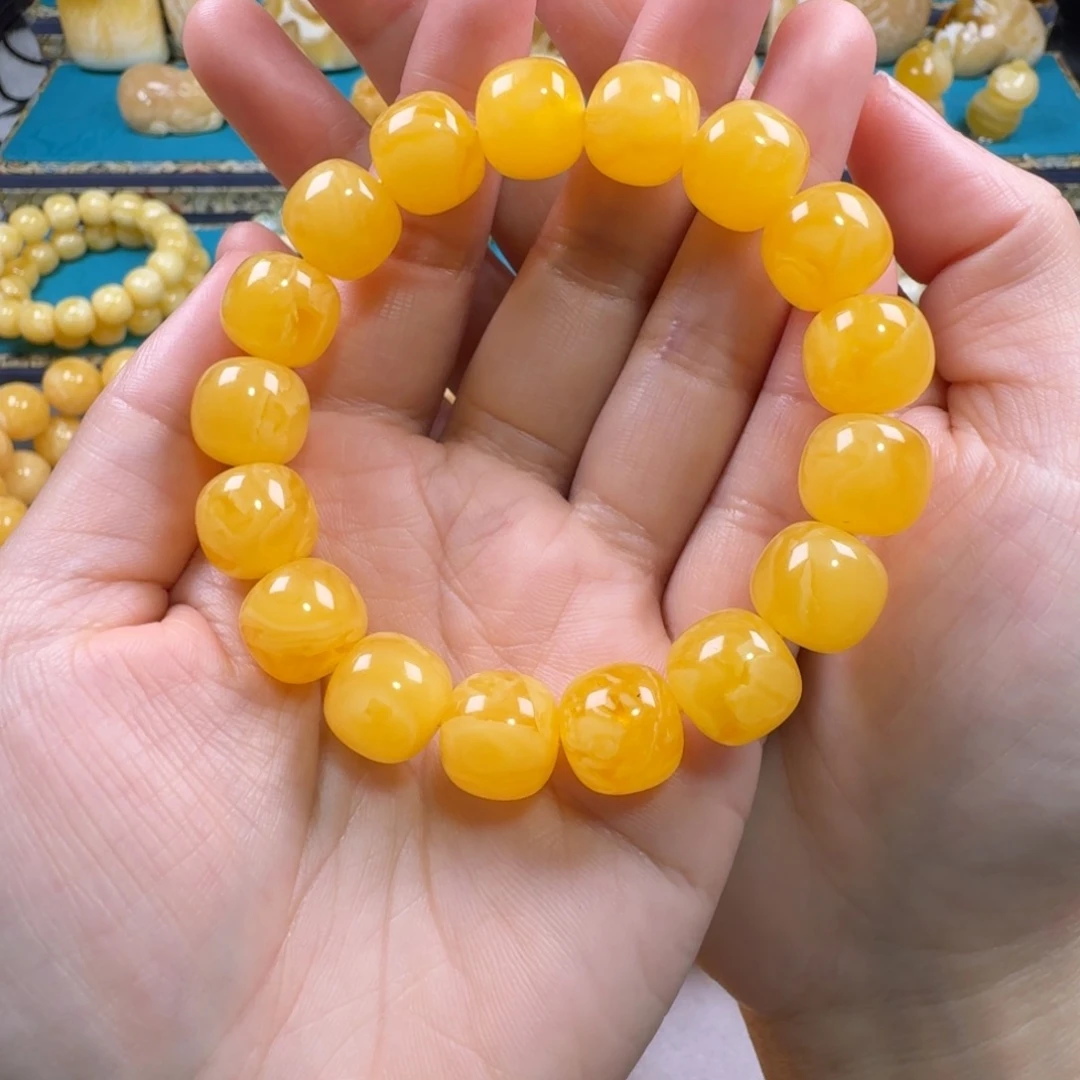 琥珀未镶嵌手链同料