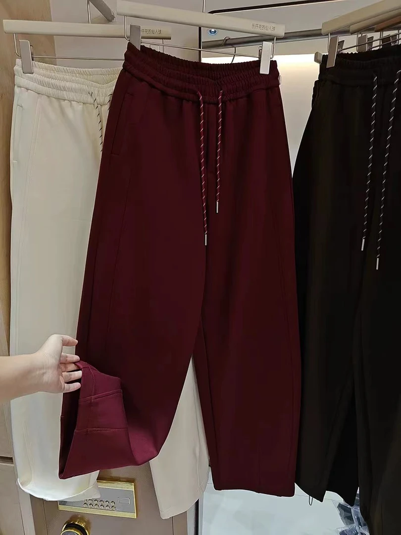 邹先生8902-28冬季新款加绒休闲卫裤运动时尚简约潮流抽绳