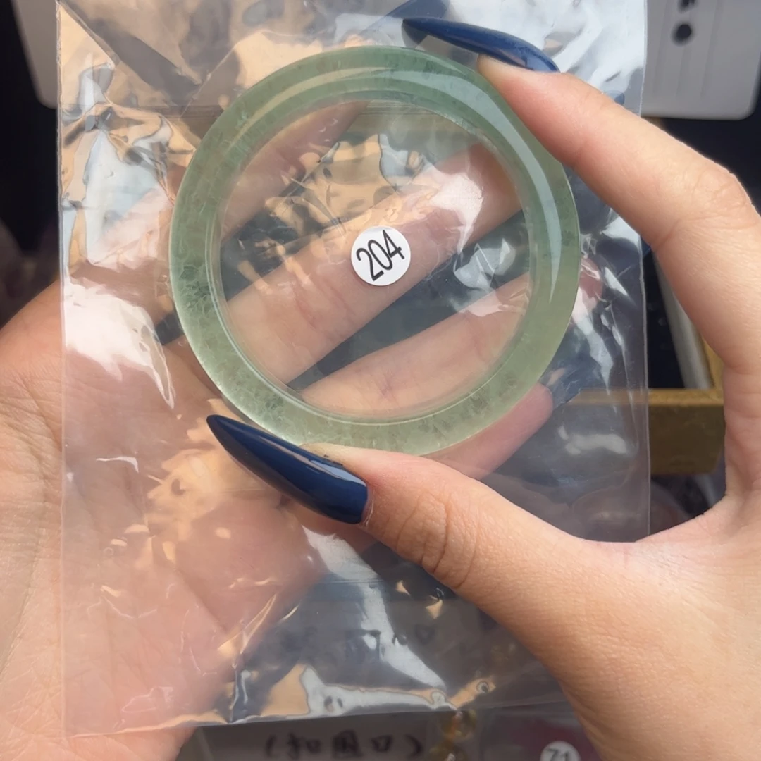 青***墨水晶手镯未镶嵌手镯52+