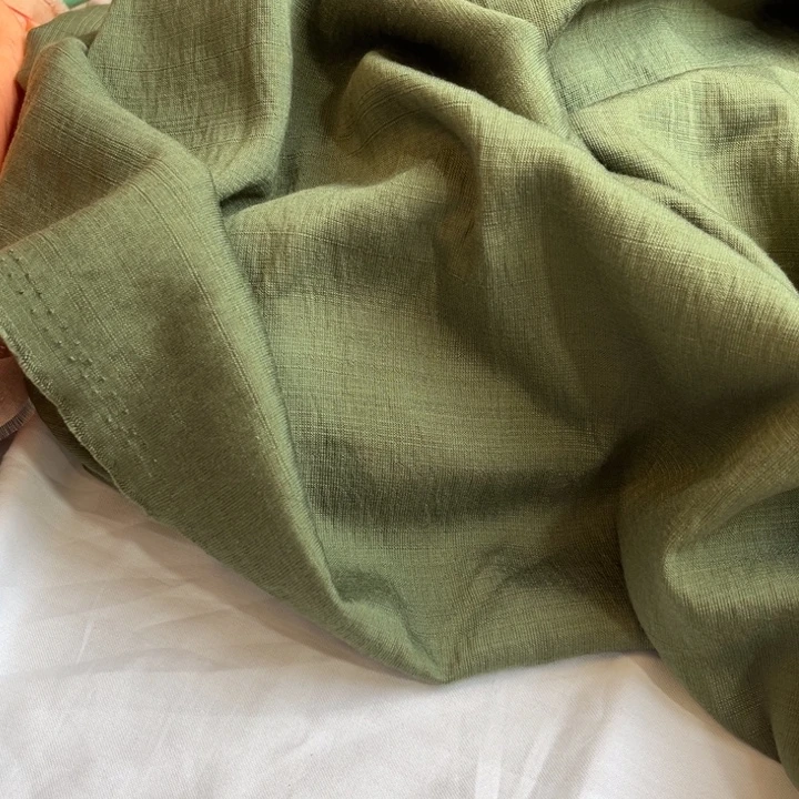 军绿色麻棉3米。