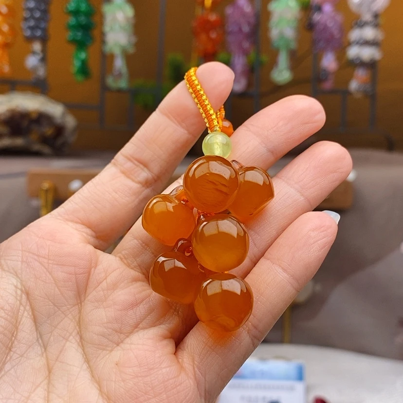 【闪购商品】玛瑙/玉髓车挂未镶嵌一**金